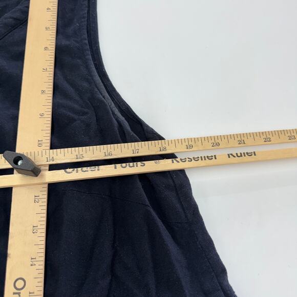 Vero Moda Dress Womens 12 Blue Tiered Helen Milo Mini Linen Blend - Picture 11 of 11